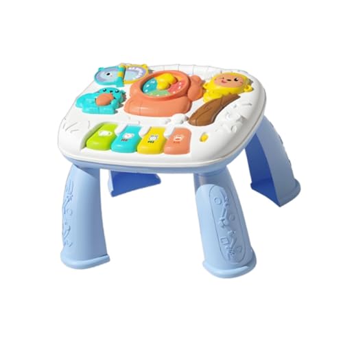 Oshhni Baby-Aktivitätstisch, Klavierspielzeug, Spielzeug, sensorisches Spielzeug, Alter 3, 4, 5, 6, Blau von Oshhni