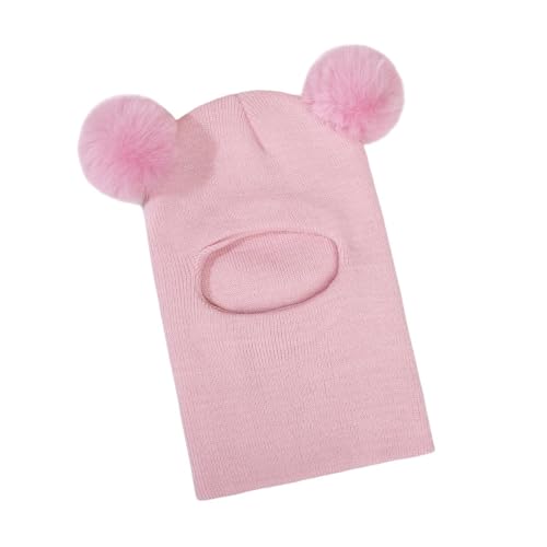 Oshhni Baby Mütze für Winter mit Windschutz Und Schal für Kinder, Rosa von Oshhni