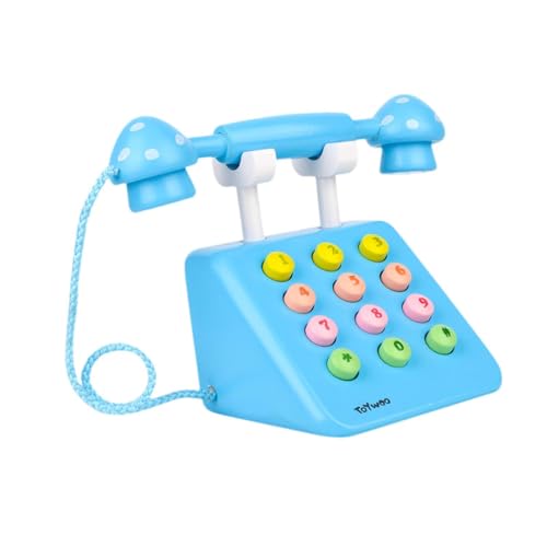 Oshhni Baby-Telefon-Spielzeug, Holz-Telefonmodell, Feinmotorik, Rollenspiel, Holz-Telefon-Spielzeug, Baby-Telefon für Kinder ab 3 Jahren von Oshhni