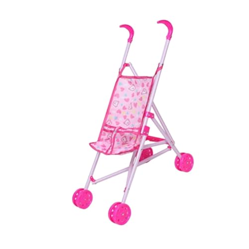 Oshhni Babypuppen Kinderwagen so tun, als würde Play Party Trolley -Spielzeug Push Pram Miniatur Push Cart Spielzeug bevorzugen, Style A von Oshhni