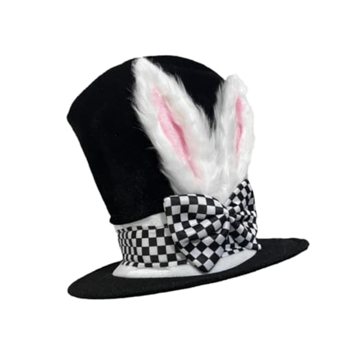 Oshhni Bunny Ear Top Hat Cosplay Supplies Requisite Header -Ausrüstung Kopfwege Ostern Kaninchen Kostümzubehör für Maskerade Performance Show Show Oshhni Bunny Ear Top Hat Cosplay Supplies Requisite Header -Ausrüstung Kopfwege Ostern Kaninchen Kostümzubehör für Maskerade Performance Show Show von Oshhni