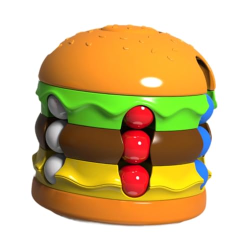 Oshhni Burger Cube und Fries Spielzeug, drehen für Kinder, Finger drehen, sensorisches Spiel entspannen, Neuheit rotierende Perle für Jungenmädchen , Burger von Oshhni