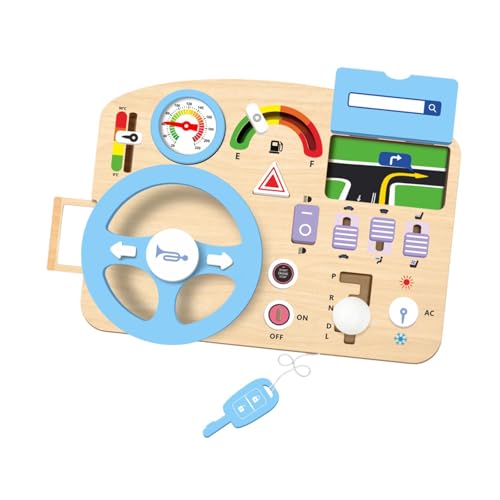 Oshhni Busy Board Lenkrad-Spielzeug, frühes Lernspielzeug, Sensory Board, Schalttafel für Kleinkinder von 1–3 Jahren, Reise von Oshhni