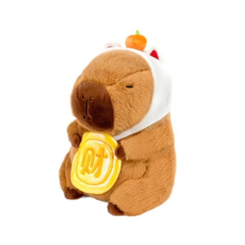 Oshhni Capybara Gefüllte Plüsch Spielzeug Hause Ornament Bequeme Neujahr Dekor Stofftier für Schlafzimmer Zimmer Dekor Kinder, Jin Bi von Oshhni