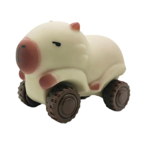 Oshhni Capybara Spielzeug, Sensorisches Spielzeug, Kreativer Cartoon Capybara Sandschieber, Kreativer Wagen mit Rädern für Babys, Kinder, Kindergartengeschen, Beige von Oshhni