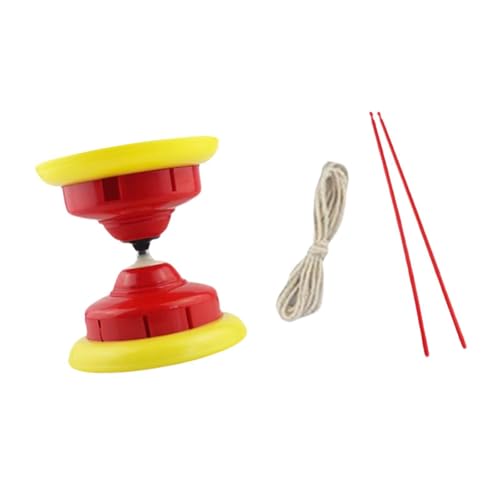 Oshhni Chinesisches Diabolo-Set mit Diabolo-Stäben, chinesisches Jonglierspielzeug, für Auftritte, Rot von Oshhni