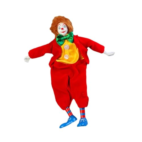 Oshhni Clown Puppe Puppen Modell Spielzeug Ornament Statue für Bücherregal Wohnzimmer Schlafzimmer von Oshhni