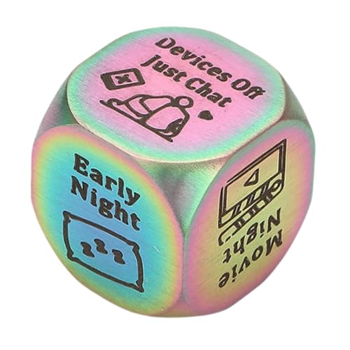 Oshhni Date Night Decider Dice Valentines Geschenke Würfel Edelstahl Dating Decider Dice, Film Nacht Würfel für Geburtstag Flitterwochen von Oshhni