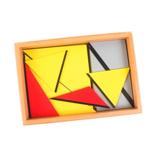 Oshhni Denksportaufgaben, Brettspiel, 3D-, konstruktive Dreiecke, Holzpuzzles, Puzzle für Kinder, Jungen, Mädchen, Erwachsene, 26x17x3cm von Oshhni