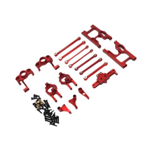 Oshhni Ersatzteile aus Metall für RC-Autos, einfach zu installierender Ersatz, Ersatzteilsatz aus Metall, Ersatzzubehör-Kits, Wltoys 1:12 RC-Hobbyauto, ROT von Oshhni