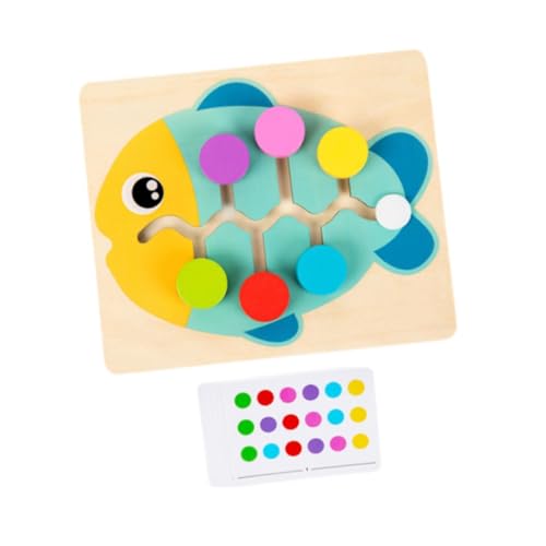 Oshhni Farblich passende Schiebepuzzles, Brettspiel, Tiererkennung, lustiges Matching-Spiel für Kinder, Fisch von Oshhni