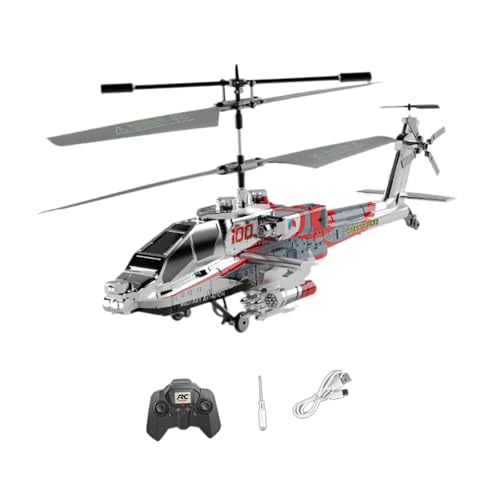 Oshhni Ferngesteuerter Hubschrauber, Gyro-Stabilisator, Sammlerstücke, RC-Flugzeug mit Lichtern, RC-Helikopter für Anfänger und Erwachsene, Geschenk, Gold von Oshhni