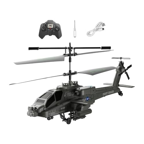 Oshhni Ferngesteuerter Hubschrauber, Gyro-Stabilisator, Sammlerstücke, RC-Flugzeug mit Lichtern, RC-Helikopter für Anfänger und Erwachsene, Geschenk, Grün von Oshhni