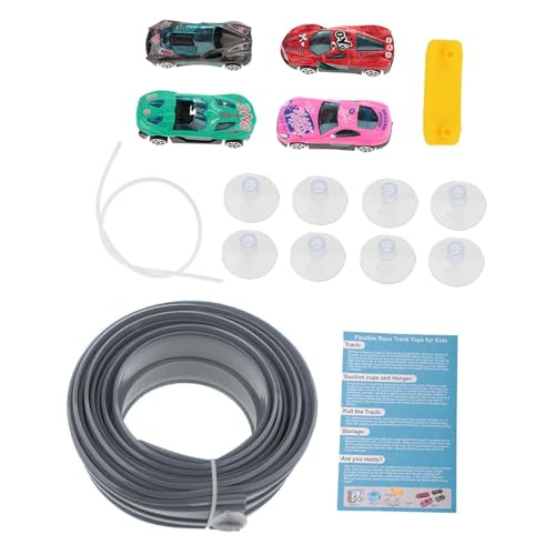 Oshhni Flex Tracks 4,5 m für ab 3 Jahren, leichte Geschenke, Saugnapfhalterung mit 4 Mini-Druckgussautos, vielseitige Rennstrecke, Kinderspielzeug Oshhni Flex Tracks 4,5 m für ab 3 Jahren, leichte Geschenke, Saugnapfhalterung mit 4 Mini-Druckgussautos, vielseitige Rennstrecke, Kinderspielzeug von Oshhni