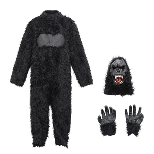 Oshhni Gorilla Kostüm Erwachsene Kleidung Gorilla Kopf Maske für Karneval Halloween Parade von Oshhni