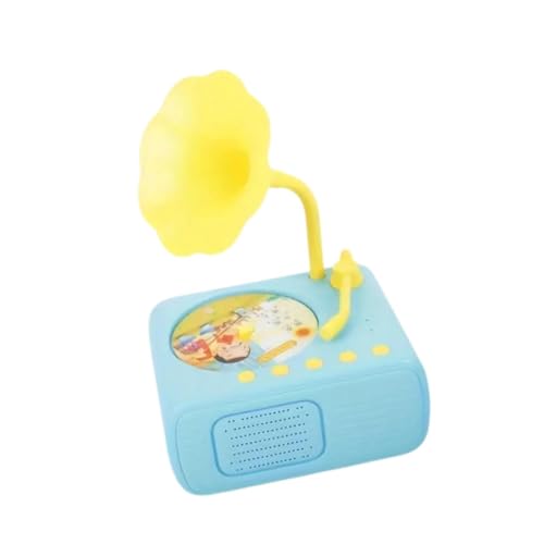 Oshhni Grammophon für Kinder, Trendige Geschichten, Musik-Player, Früherziehung, Aufnahme, für Jungen und Mädchen im Alter von 3–6 Jahren, Geschenk, Blau von Oshhni