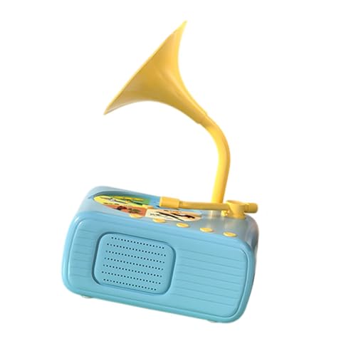 Oshhni Grammophon für Kinder, pädagogischer Phonograph mit 96 Karten, Mehrzweck für Kinder, Blau von Oshhni