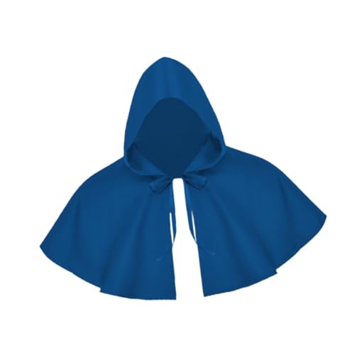 Oshhni Halloween Capes Cosplay Gothic Mittelalter Capes mit Kapuze Hut zum Anziehen, Blau von Oshhni