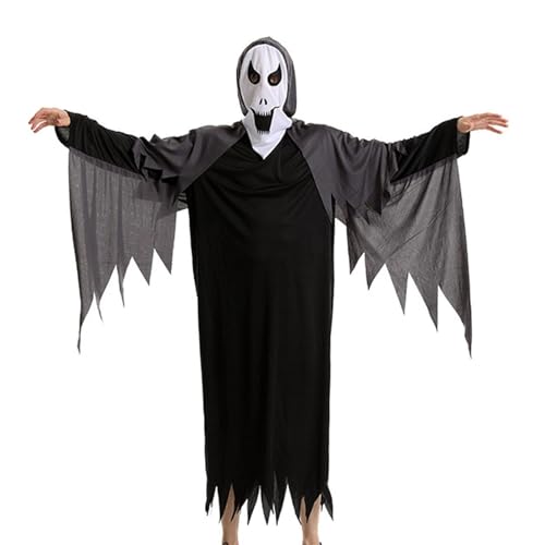 Oshhni Halloween Grimmiges Geisterkostüm, Verkleidung, Todeskostüm für Karnevalsparty, XL von Oshhni