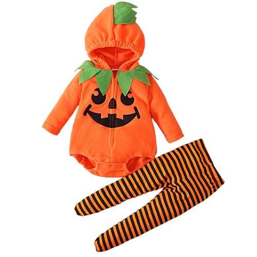 Oshhni Halloween-Kostümset für Kinder, Halloween-Kürbis-Overall für Bühnenauftritte, 100 Größe von Oshhni