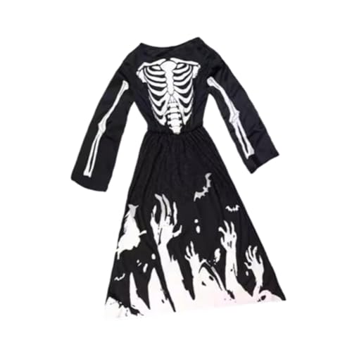 Oshhni Halloween Skelett Kostüm Kleid Outfit für Maskerade Foto Requisiten Dress up, ohne Hut, l von Oshhni