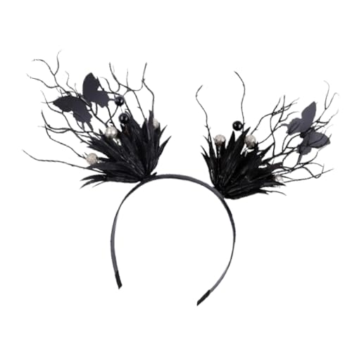 Oshhni Halloween Stirnband Haar Hoop für Cosplay Rolle Spielen Bühne Leistung Party, Schwarz, Keine Zähne von Oshhni