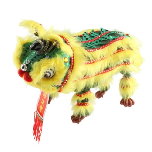 Oshhni Handpuppe mit Fäden und Rodhandwerks -Souvenir chinesische Neujahrsdekoration für chinesisches Neujahr Erwachsene Tanzliebhaber, Grün Gelb von Oshhni