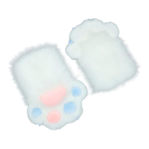 Oshhni Handschuhe mit Katzenpfoten, leicht, weich, gefüllt, für Partyzubehör, Nachtclub-Verkleidung, Rosa Blau Pads Blau von Oshhni