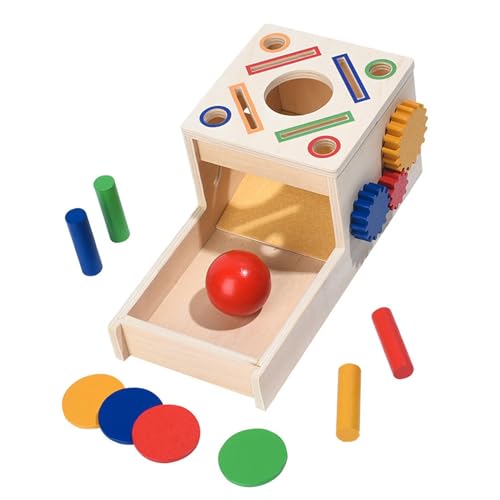 Oshhni Hölzerne Farbform-Sortierspielzeug Bildung Spielzeug Reisespielzeug Matching Blöcke Form Sortier für 1-3 Jahre alte Kleinkinder Kind von Oshhni