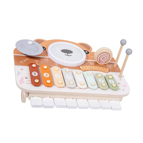 Oshhni Hölzernes musikalisches Xylophon, Baby -Keyboard, Bildungsspielzeug, Percussion -Instrumente für Kleinkinder Jungen Mädchen Geschenk von Oshhni