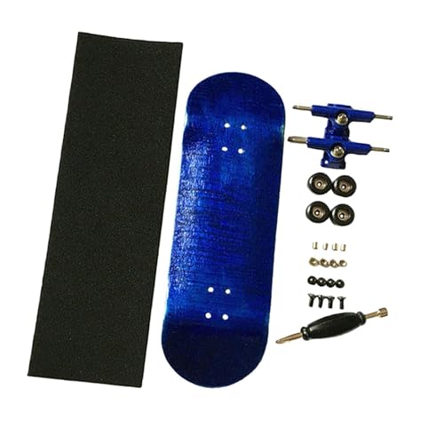 Oshhni Holz Fingerplatten Fingerplatine Sammler Neuheit kleine Party bevorzugt Bildungsspielzeug Finger Skateboard für Teenager Männer Frauen, Blau von Oshhni