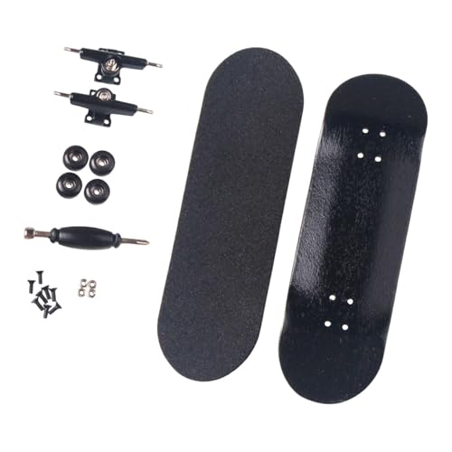 Oshhni Holz Fingerplatten Fingerplatine Sammler Neuheit kleine Party bevorzugt Bildungsspielzeug Finger Skateboard für Teenager Männer Frauen, Schwarz von Oshhni