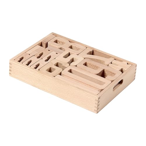 Oshhni Holzbausteine, Lernaktivitäten, sensorisches Spielzeug, pädagogische Zahlen 1–10, Holzblöcke, Vorschule, Geschenke für Kinder von Oshhni