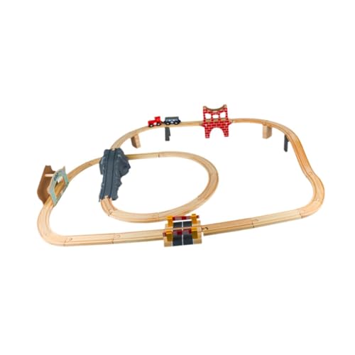 Oshhni Holzeisenbahn-Set, Vorschul-Lernspielzeug, Eisenbahn-Spielzeug-Set, Montessori-Spielzeug für die Vorschule, Zoo-Track von Oshhni