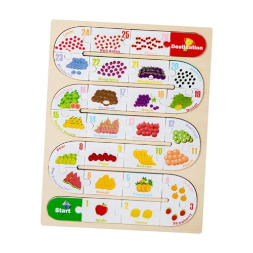 Oshhni Holzpuzzle, Buchstabenspiel für Kinder, Lernspielzeug für Jungen Und Mädchen, Frucht von Oshhni