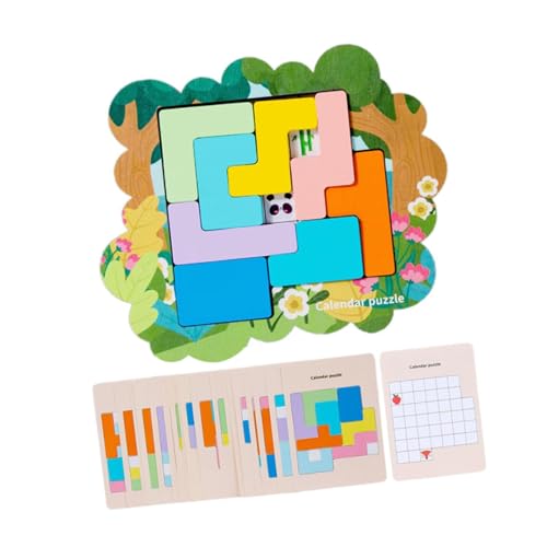 Oshhni Holzpuzzle für Kinder, frühes Lernen, Puzzle-Set, Blockspielzeug, Denksportaufgabe für die Vorschule, Tiere von Oshhni