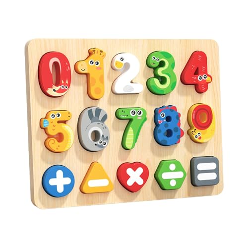 Oshhni Holzpuzzle mit Tierzahlen, Lernspielzeug, leichtes Puzzle, pädagogisch wertvoll, für den Kindergarten, 1 bis 5 Jahre alt Oshhni Holzpuzzle mit Tierzahlen, Lernspielzeug, leichtes Puzzle, pädagogisch wertvoll, für den Kindergarten, 1 bis 5 Jahre alt von Oshhni