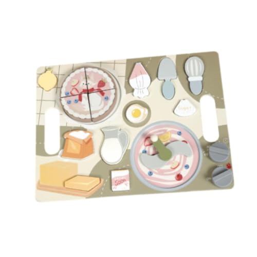 Oshhni Holzspielzeug-Lebensmittel-Backset, Küchenzubehör, Spielset, Rollenspiel-Lebensmittelspielzeug für Jungen und Mädchen, Kuchen Oshhni Holzspielzeug-Lebensmittel-Backset, Küchenzubehör, Spielset, Rollenspiel-Lebensmittelspielzeug für Jungen und Mädchen, Kuchen von Oshhni