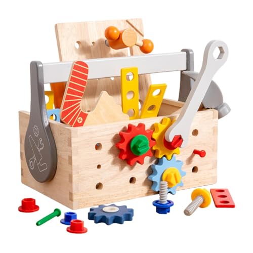 Oshhni Holzwerkzeugset Play Set mit Hammer Bildung Fine Motor Learning Model Building Tool Kits Werkzeugkastenspielzeug zum Matching Oshhni Holzwerkzeugset Play Set mit Hammer Bildung Fine Motor Learning Model Building Tool Kits Werkzeugkastenspielzeug zum Matching von Oshhni