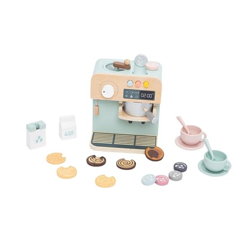 Oshhni Kaffeemaschine Spielzeug Spielset Aus Holz Hergestellt mit Mehreren Szenarien Solide Mini Kind Geschenk Kochgeschirr Modell für Party Wohnzimmer Küche von Oshhni