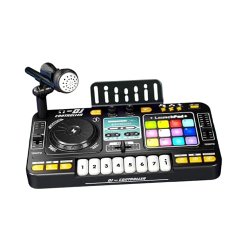 Oshhni Kids DJ Mixer Toy Kids DJ -Controller, elektronische mit Lichtern und Effekt DJ Party -Mixer für die Innen im Freien im Freien im Freien von Oshhni