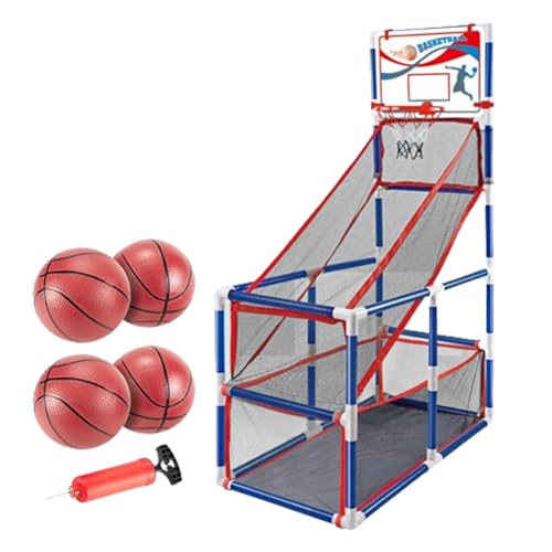 Oshhni Kinder Basketballkorb, Interaktives Spielset für Zuhause, Einfache Montage, Inklusive Zubehör, 4 Bälle von Oshhni
