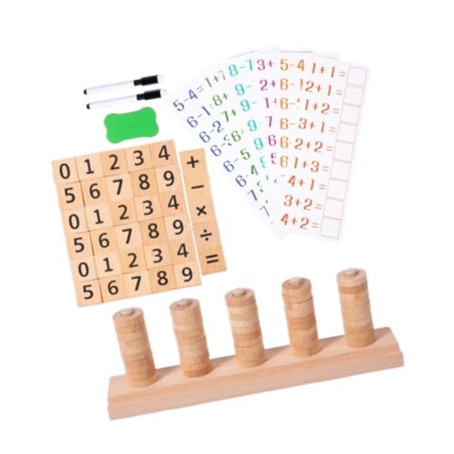 Oshhni Kinder Holz Anzahl Zählen Spielzeug Mathe Manipulatives Spielzeug Kindergarten Lernen Bildung Spielzeug von Oshhni