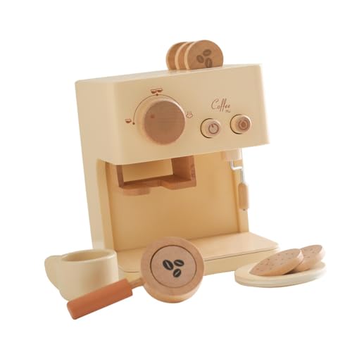 Oshhni Kinder-Kaffeemaschine, Spielset, Küchenzubehör, Kinder, Holzspielzeug für Kinder von Oshhni