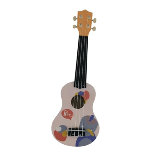 Oshhni Kinder-Ukulele, Gitarrenspielzeug, 4 Saiten, klassisches Lernspielzeug, Musikinstrument, Montessori-Musikspielzeug für Kinder, Jungen und Mädchen , Rosa von Oshhni