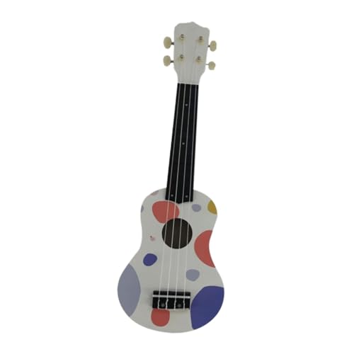 Oshhni Kinder-Ukulele, Gitarrenspielzeug, 4 Saiten, klassisches Lernspielzeug, Musikinstrument, Montessori-Musikspielzeug für Kinder, Jungen und Mädchen , Weiß von Oshhni