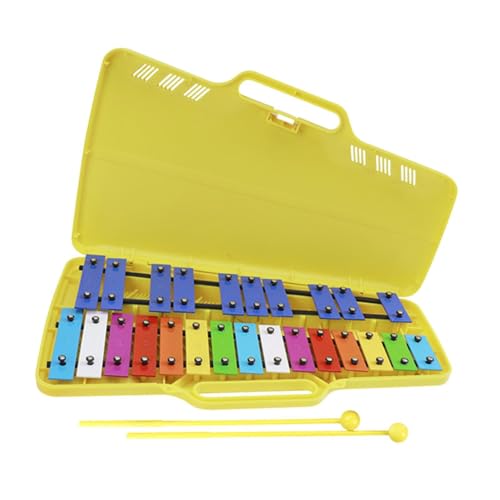 Oshhni Kinder Xylophon Instrument Bildungsspielzeug Hand Percussion Bildungsmusik Spielzeug Kinder Musikinstrument für Vorschule, Gelb von Oshhni