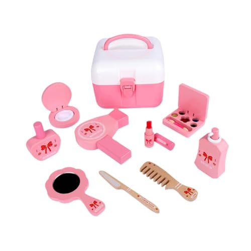 Oshhni Kinderspiel-Make-up-Set, Geschenk für kleine Mädchen, Schminktisch-Spielset aus Holz für kleine Mädchen von Oshhni