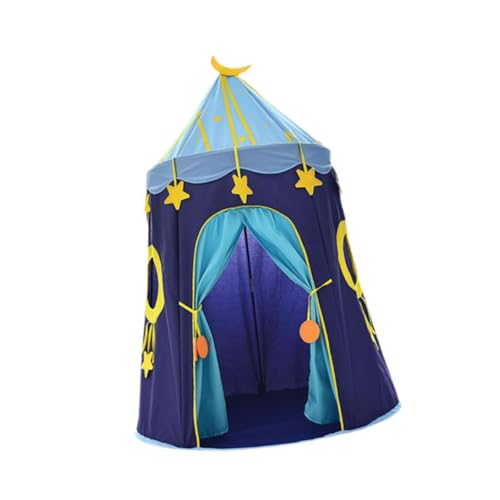 Oshhni Kleinkinderzelt Kinderburg Spielzelt Großes Kinderspielhaus Prinzessin Faltbares Tipi Spielhaus für Kinder Picknicks, Blau von Oshhni