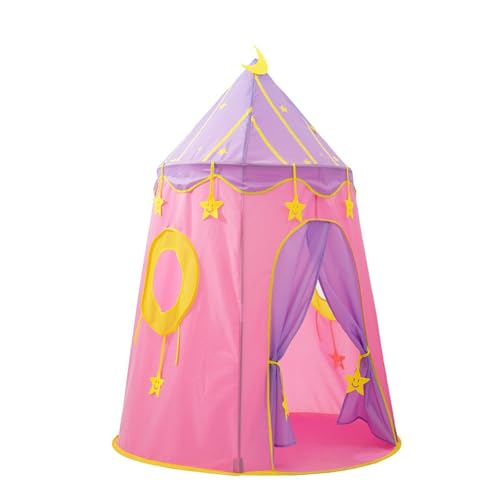 Oshhni Kleinkinderzelt Kinderburg Spielzelt Großes Kinderspielhaus Prinzessin Faltbares Tipi Spielhaus für Kinder Picknicks, Rosa von Oshhni